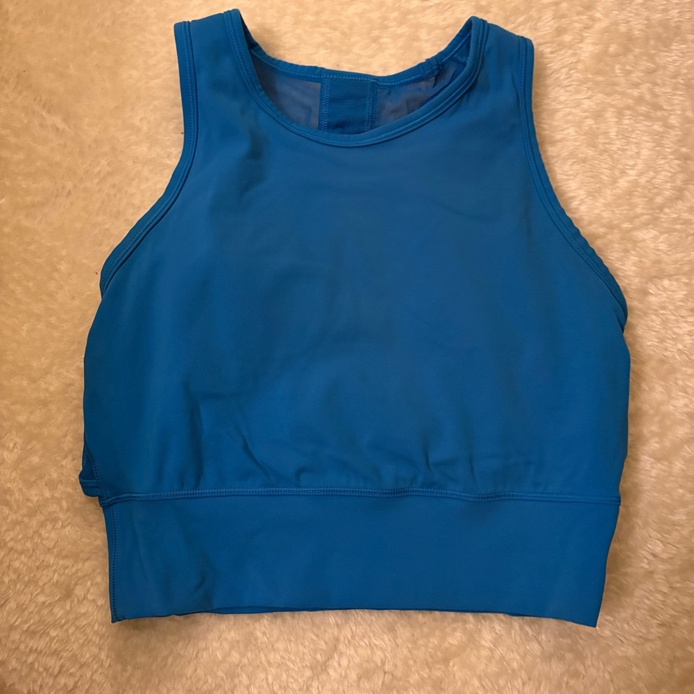 Lululemon mesh back training cropped tank in Poolside